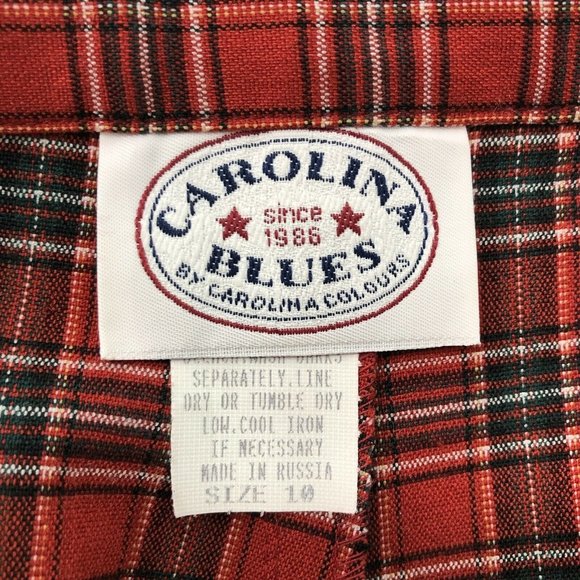 Plaid Red Women's Pants - Picture 9 of 12